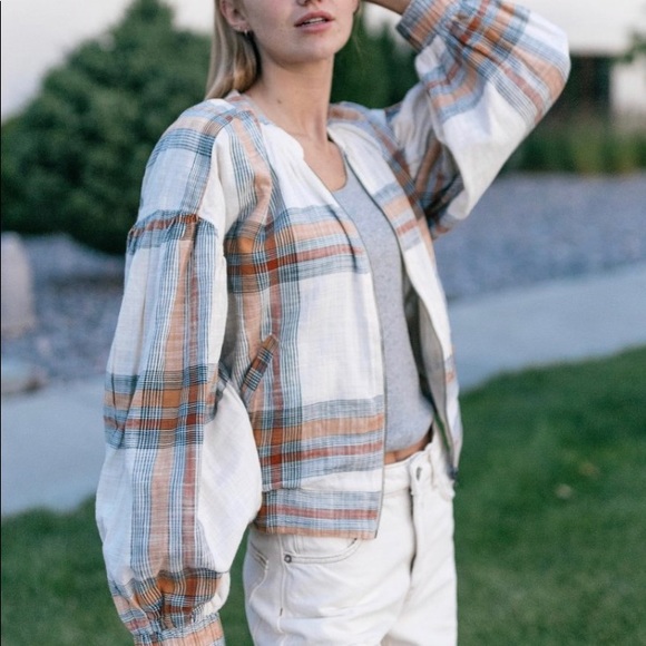 Mattie Plaid Bomber Jacket Nwot | Poshmark